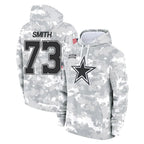 Johmsee D.Cowboys #73 Tyler Smith Player Arctic Camo Salute to Service Hoodies Limited Game Stitched Jerseys