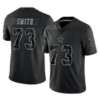 Johmsee D.Cowboys #73 Tyler Smith Player Black Limited Reflective Home Game Stitched Jerseys