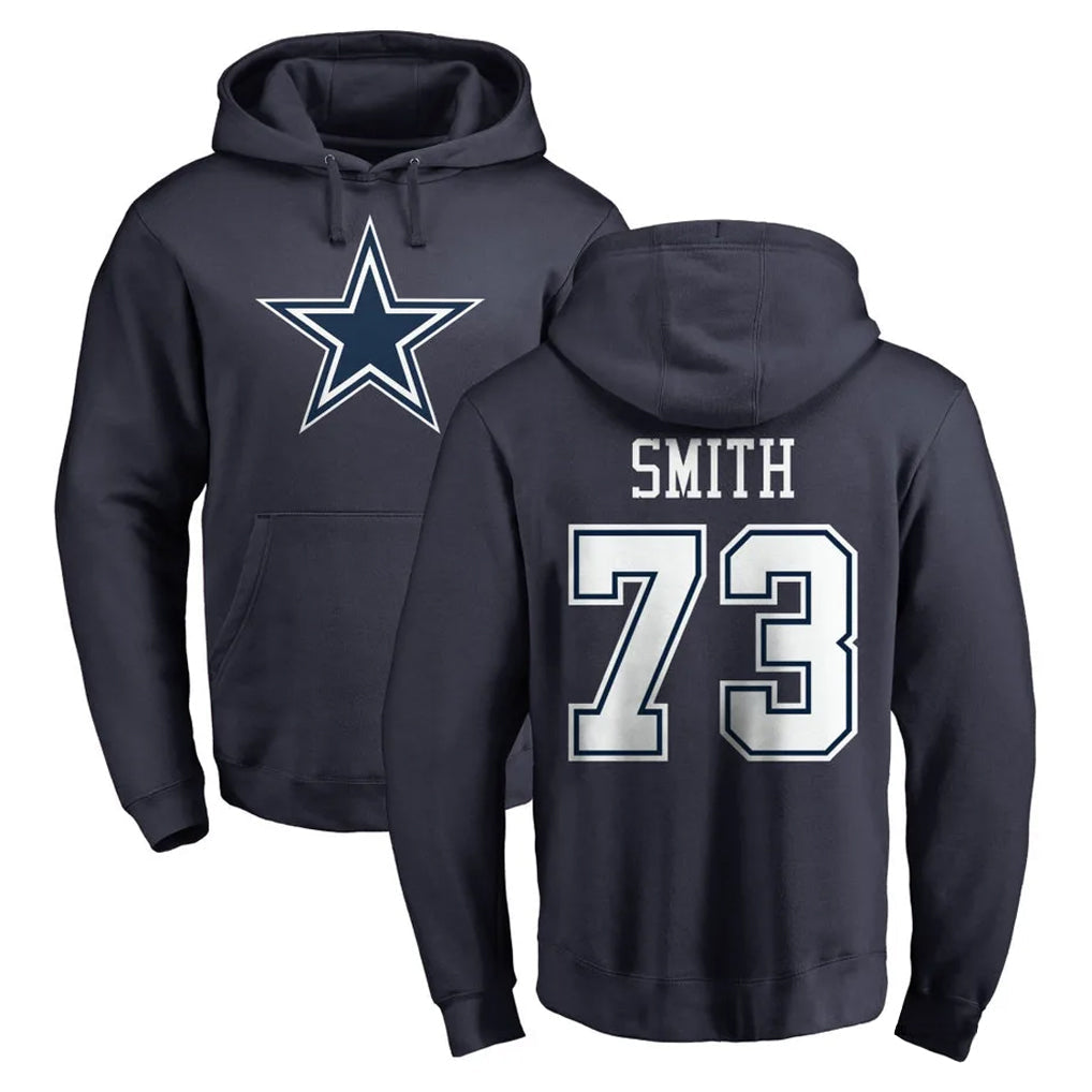 Johmsee D.Cowboys #73 Tyler Smith Player Navy Pullover Hoodies Limited Stitched Jerseys