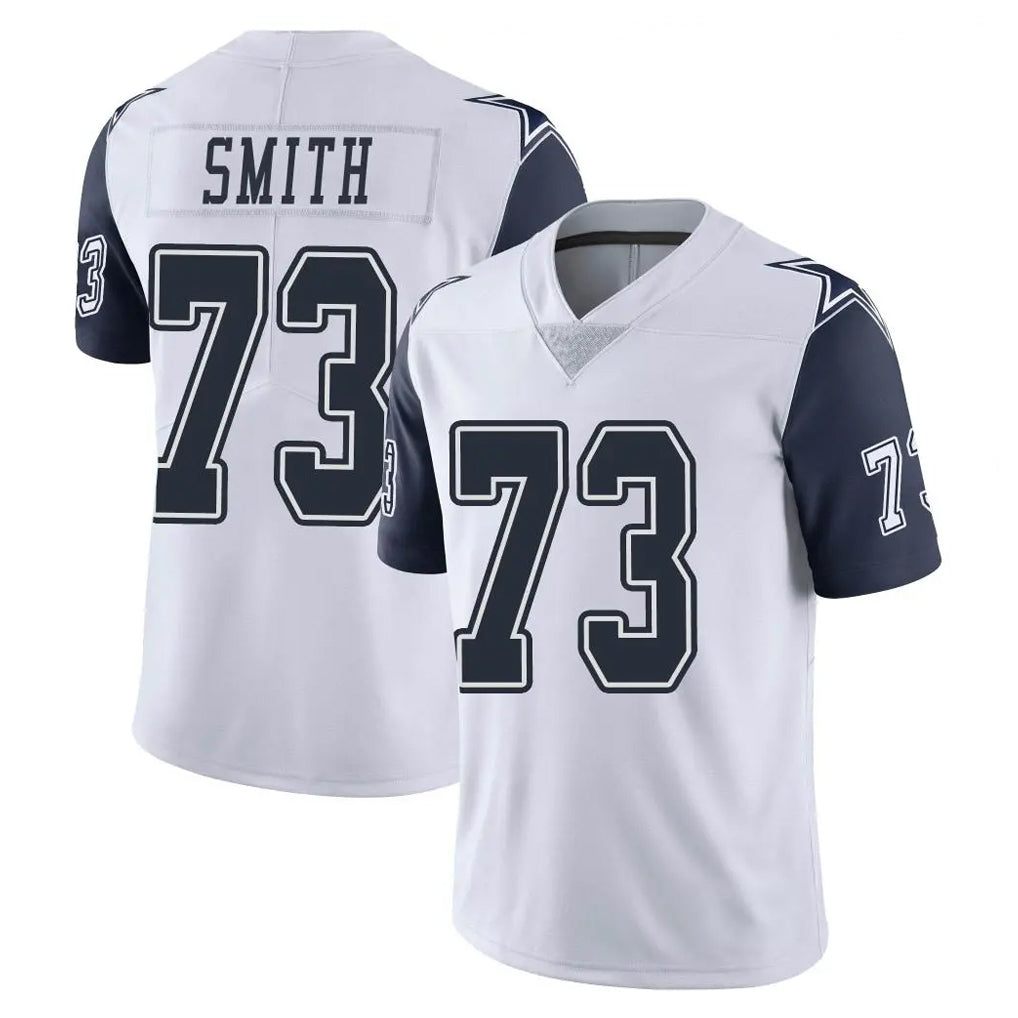 Johmsee D.Cowboys #73 Tyler Smith Player White-Navy Limited Color Rush Vapor Untouchable Home Game Stitched Jerseys