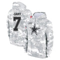 Johmsee D.Cowboys #7 Rashan Gary Player Arctic Camo Salute to Service Hoodies Limited Game Stitched Jerseys