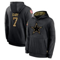 Johmsee D.Cowboys #7 Rashan Gary Player Black Salute to Service Pullover Hoodies Limited Stitched Jerseys