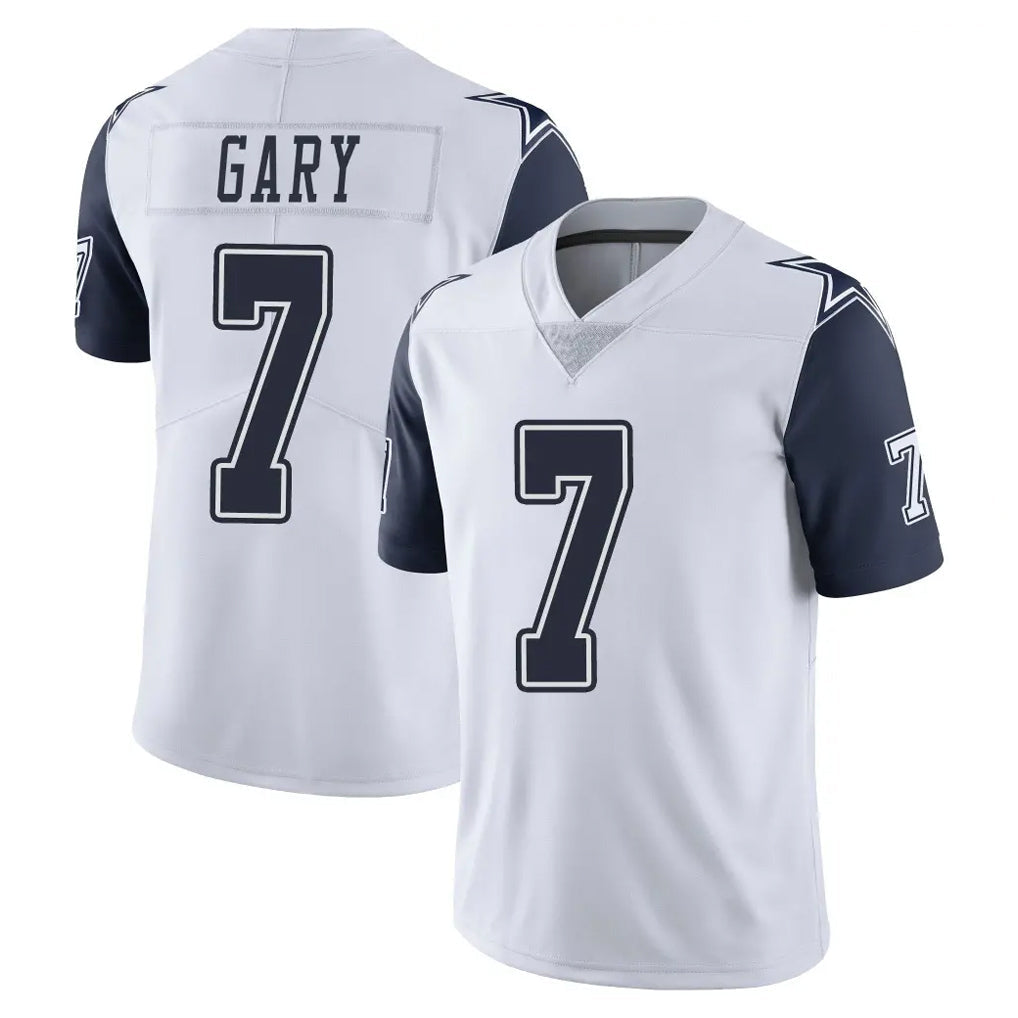 Johmsee D.Cowboys #7 Rashan Gary Player White-Navy Limited Color Rush Vapor Untouchable Home Game Stitched Jerseys
