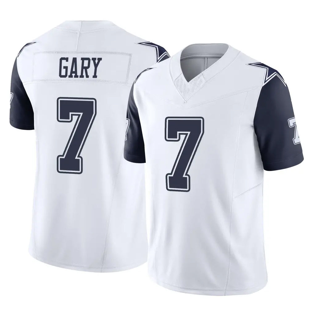 Johmsee D.Cowboys #7 Rashan Gary Player White-Navy Limited Vapor F.U.S.E. Home Game Stitched Jerseys