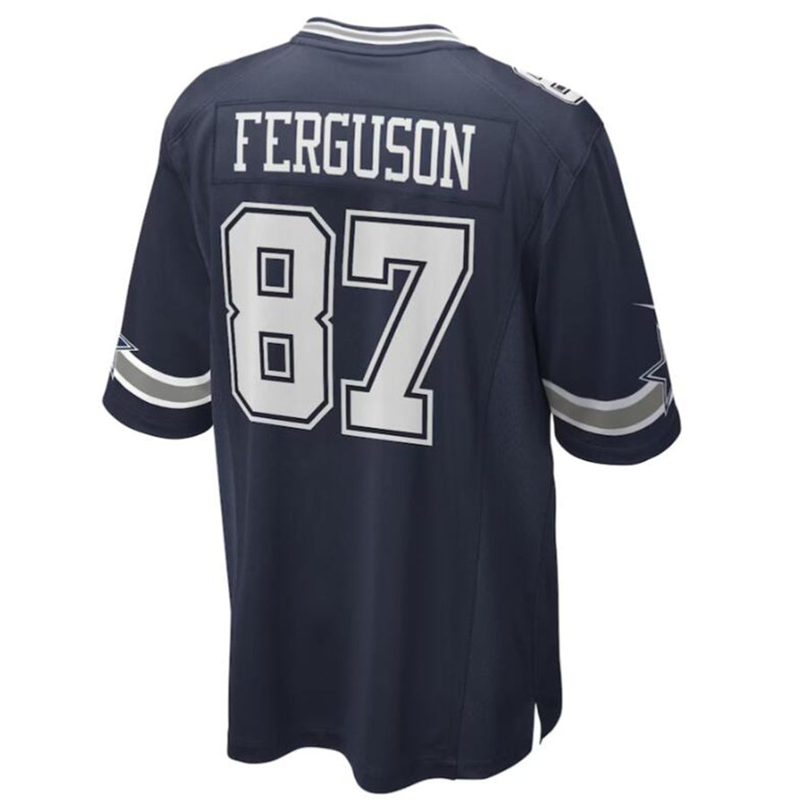 Johmsee D.Cowboys #87 Jake Ferguson Navy Game Jersey American Stitched Jersey