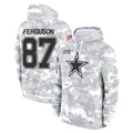 Johmsee D.Cowboys #87 Jake Ferguson Player Arctic Camo Salute to Service Hoodies Limited Game Stitched Jerseys