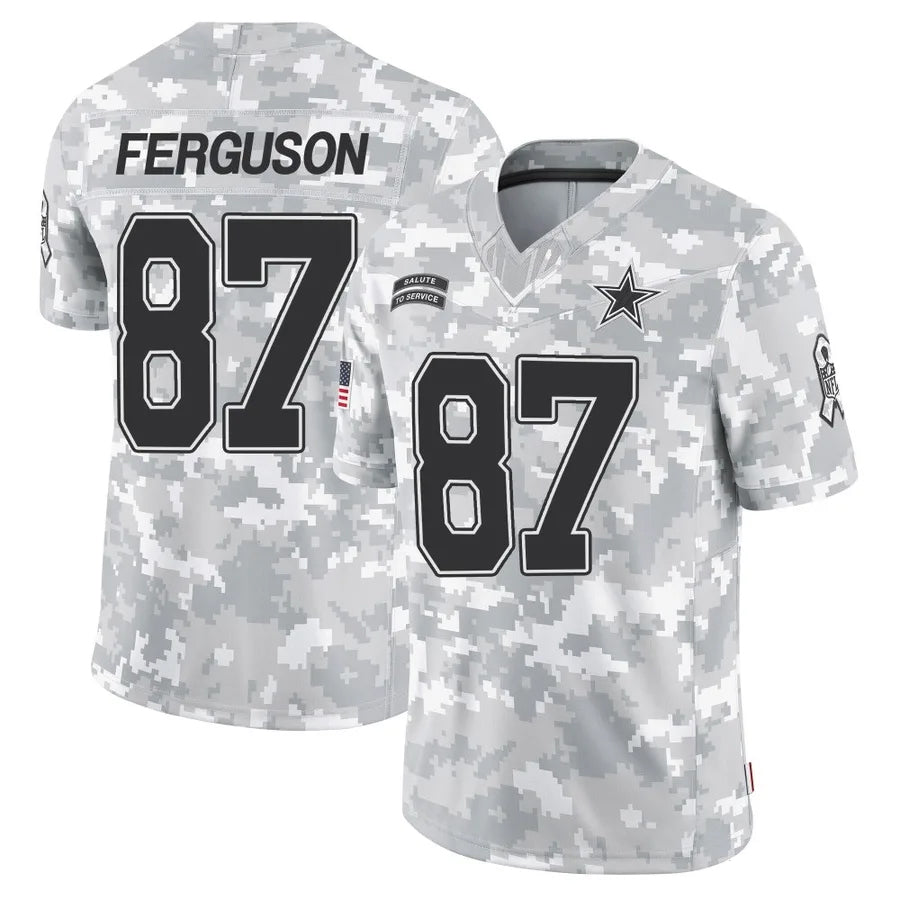 Johmsee D.Cowboys #87 Jake Ferguson Player Arctic Camo Salute to Service Limited Stitched Jerseys