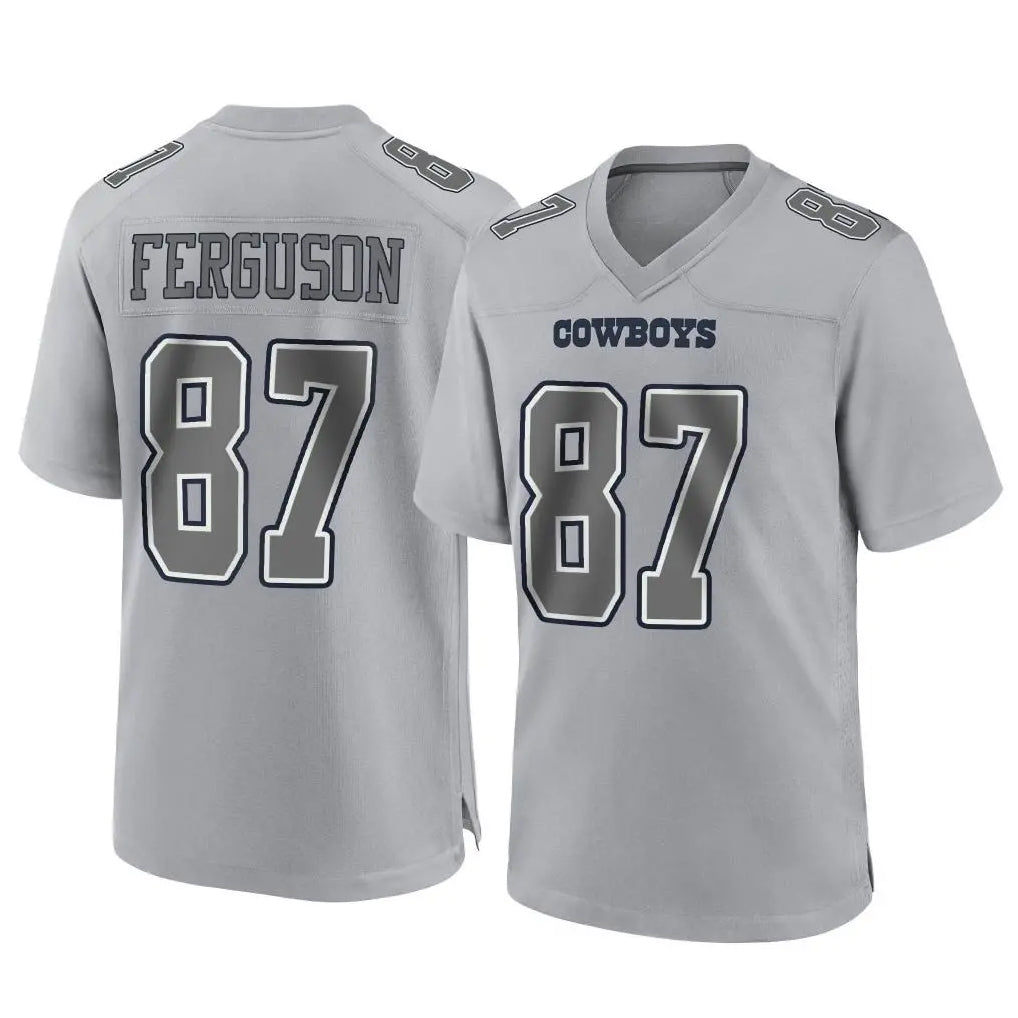 Johmsee D.Cowboys #87 Jake Ferguson Player Gray Atmosphere Fashion Home Game Stitched Jerseys