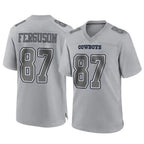Johmsee D.Cowboys #87 Jake Ferguson Player Gray Atmosphere Fashion Home Game Stitched Jerseys