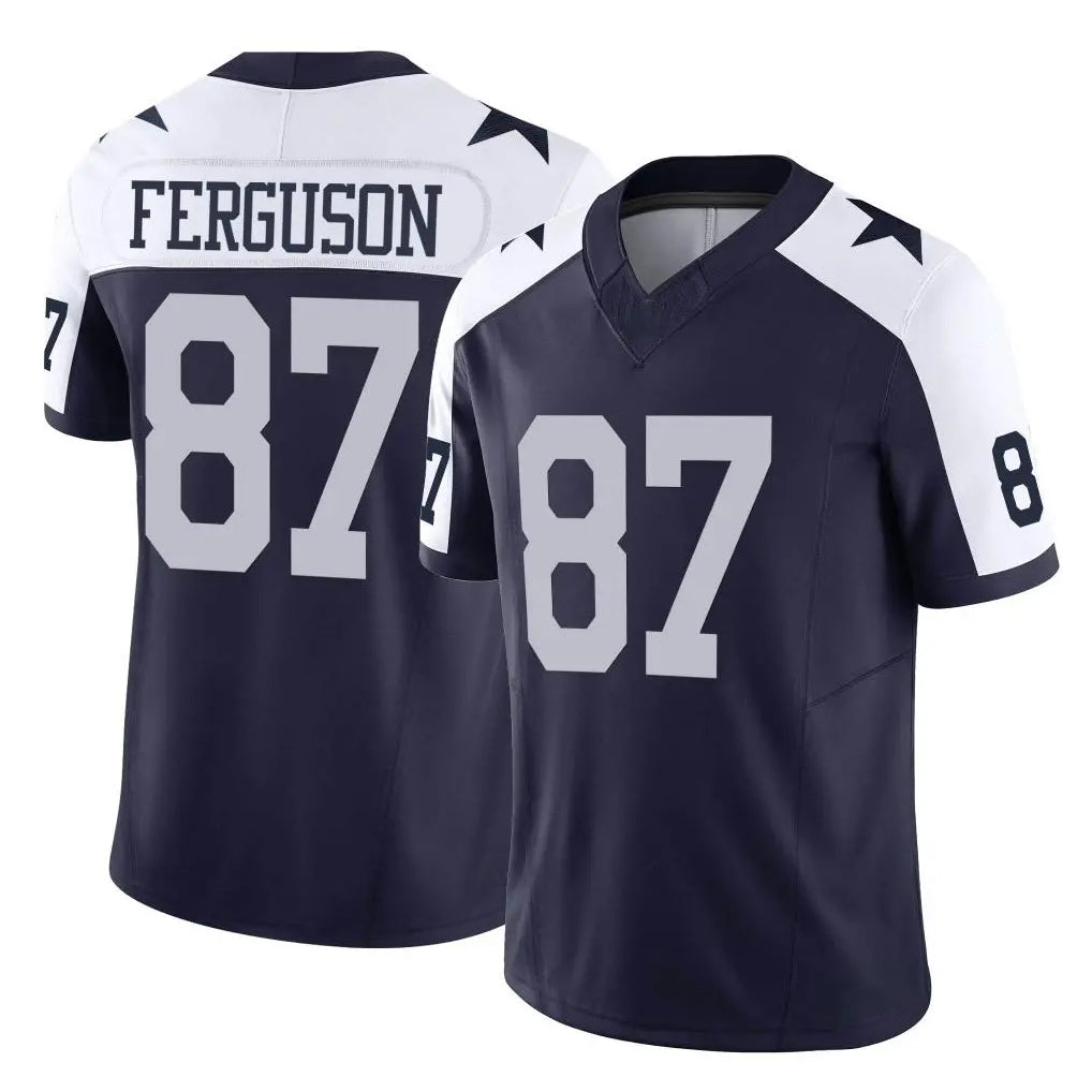 Johmsee D.Cowboys #87 Jake Ferguson Player Navy-White Limited Alternate Vapor F.U.S.E. Home Game Stitched Jerseys