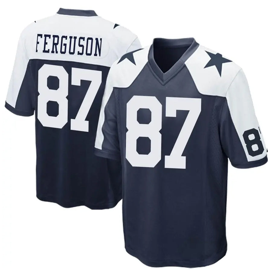 Johmsee D.Cowboys #87 Jake Ferguson Player Navy Alternate Home Game Stitched Jerseys