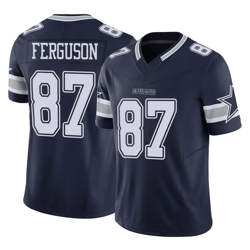 Johmsee D.Cowboys #87 Jake Ferguson Player Navy Limited Vapor F.U.S.E. Home Game Stitched Jerseys