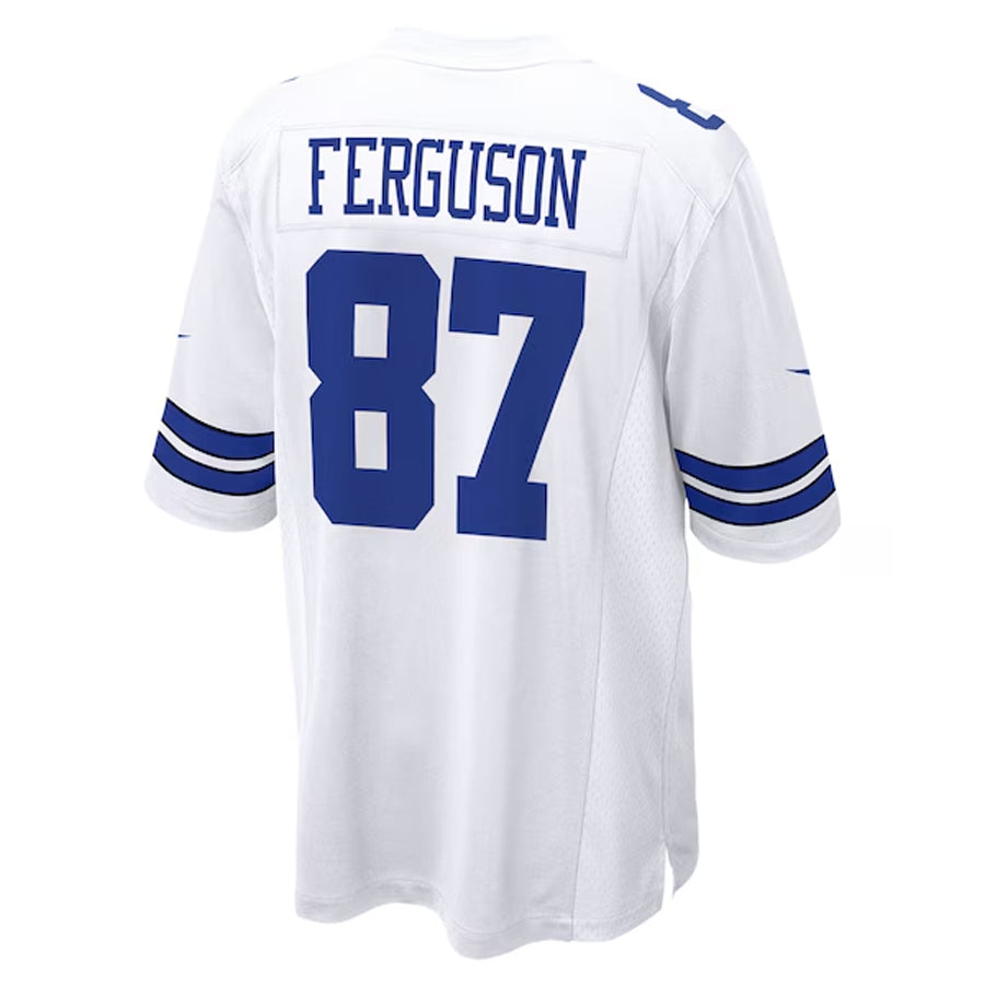 Johmsee D.Cowboys #87 Jake Ferguson Player White Home Game Stitched Jerseys