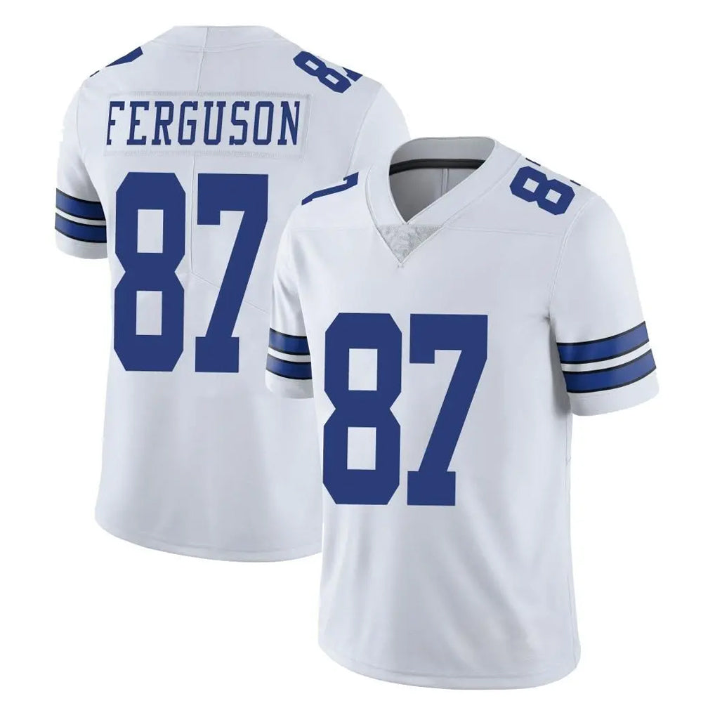 Johmsee D.Cowboys #87 Jake Ferguson Player White Vapor Untouchable Limited Home Game Stitched Jerseys