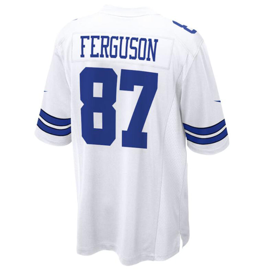 Johmsee D.Cowboys #87 Jake Ferguson White Game Jersey American Stitched Jersey
