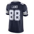Johmsee D.Cowboys #88 CeeDee Lamb Navy Team Vapor F.U.S.E. Stitched Limited Stitched Jerseys