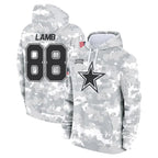 Johmsee D.Cowboys #88 CeeDee Lamb Player Salute to Service Hoodies Game Stitched Jerseys