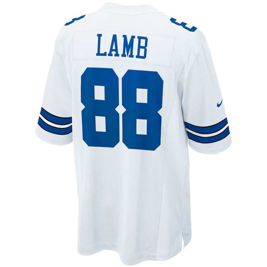 Johmsee D.Cowboys #88 CeeDee Lamb Player White Home Game Stitched  Jerseys