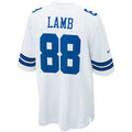 Johmsee D.Cowboys #88 CeeDee Lamb Player White Home Game Stitched  Jerseys