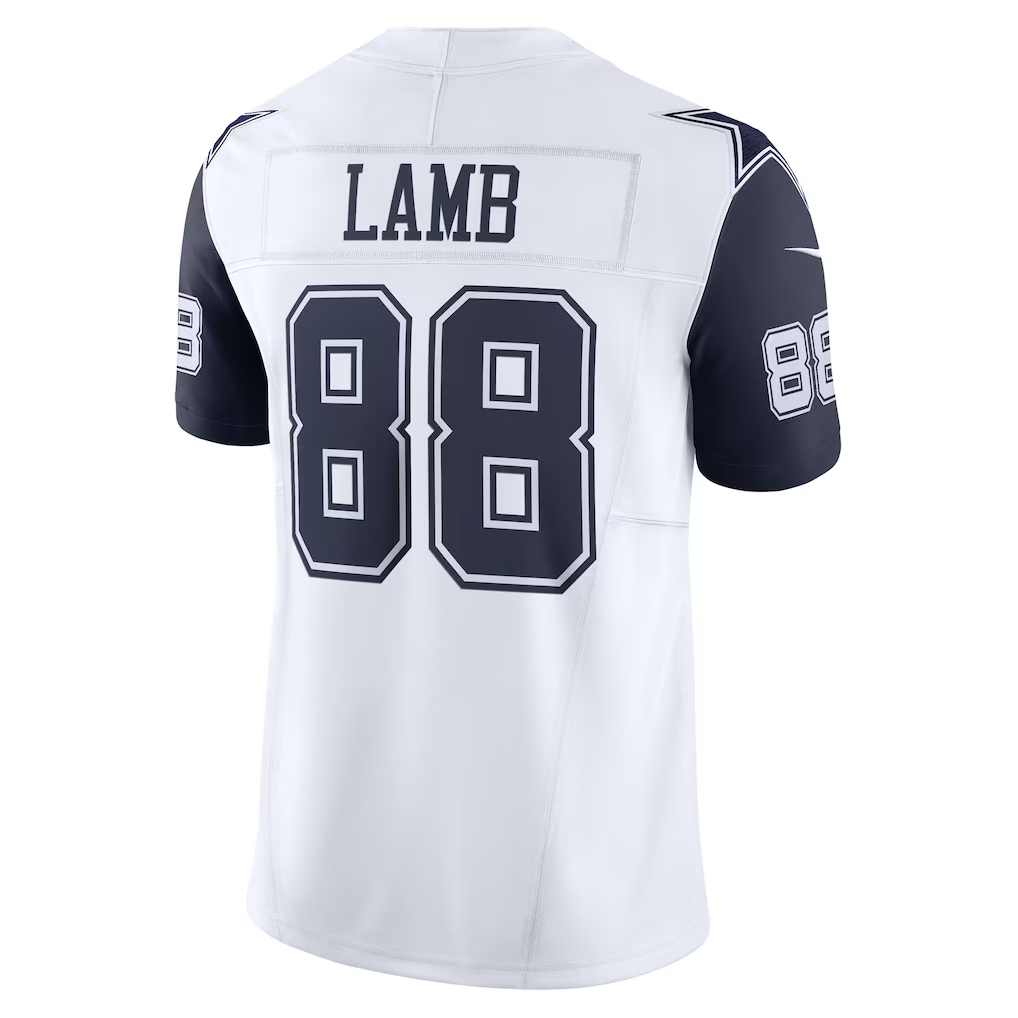 Johmsee D.Cowboys #88 CeeDee Lamb White Vapor F.U.S.E. Limited Stitched Jerseys-1