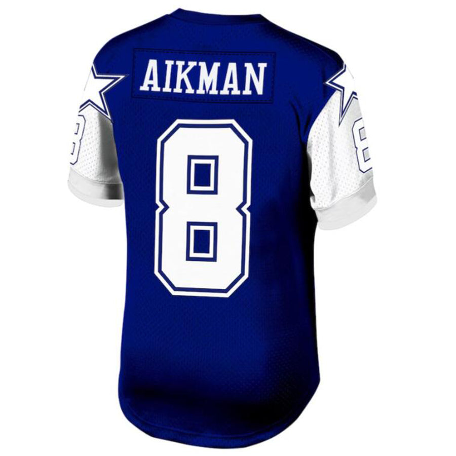 Johmsee D.Cowboys #8 Troy Aikman Navy Legacy Replica Jersey American Stitched Jersey