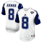 Johmsee D.Cowboys #8 Troy Aikman Player Mitchell & Ness White 1994 Authentic Throwback Retired Stitched Jerseys