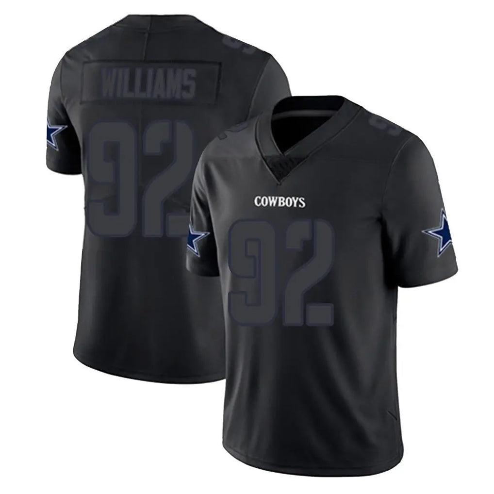Johmsee D.Cowboys #92 Quinnen Williams Player Black Impact Limited Home Game Stitched Jerseys