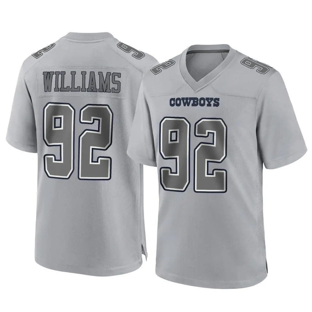 Johmsee D.Cowboys #92 Quinnen Williams Player Gray Atmosphere Fashion Home Game Stitched Jerseys