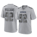 Johmsee D.Cowboys #92 Quinnen Williams Player Gray Atmosphere Fashion Home Game Stitched Jerseys