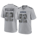 Johmsee D.Cowboys #92 Quinnen Williams Player Gray Atmosphere Fashion Home Game Stitched Jerseys