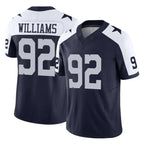 Johmsee D.Cowboys #92 Quinnen Williams Player Navy-White Limited Alternate Vapor F.U.S.E. Home Game Stitched Jerseys