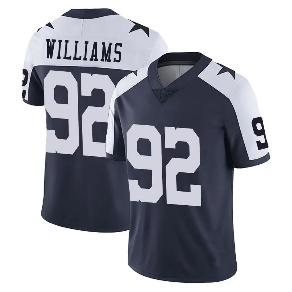 Johmsee D.Cowboys #92 Quinnen Williams Player Navy-White Limited Alternate Vapor Untouchable Home Game Stitched Jerseys