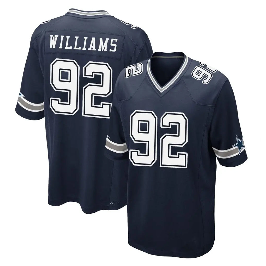 Johmsee D.Cowboys #92 Quinnen Williams Player Navy Home Game Stitched Jerseys