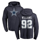 Johmsee D.Cowboys #92 Quinnen Williams Player Navy Pullover Hoodies Limited Stitched Jerseys