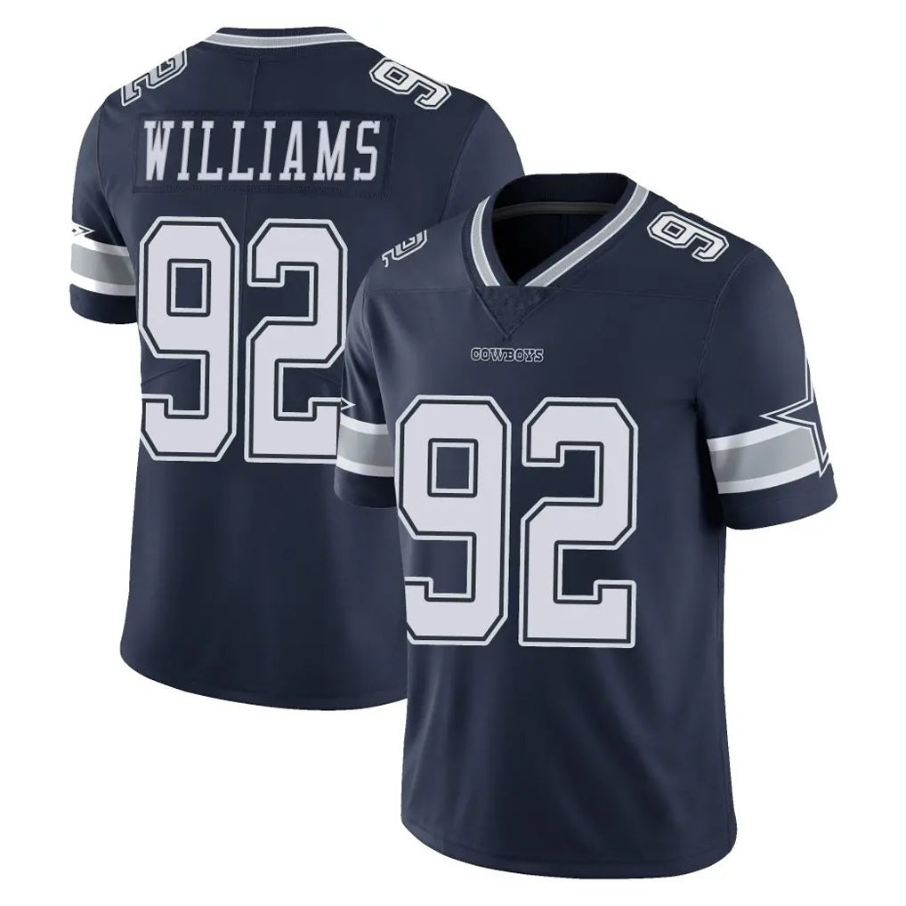 Johmsee D.Cowboys #92 Quinnen Williams Player Navy Vapor Untouchable Limited Home Game Stitched Jerseys