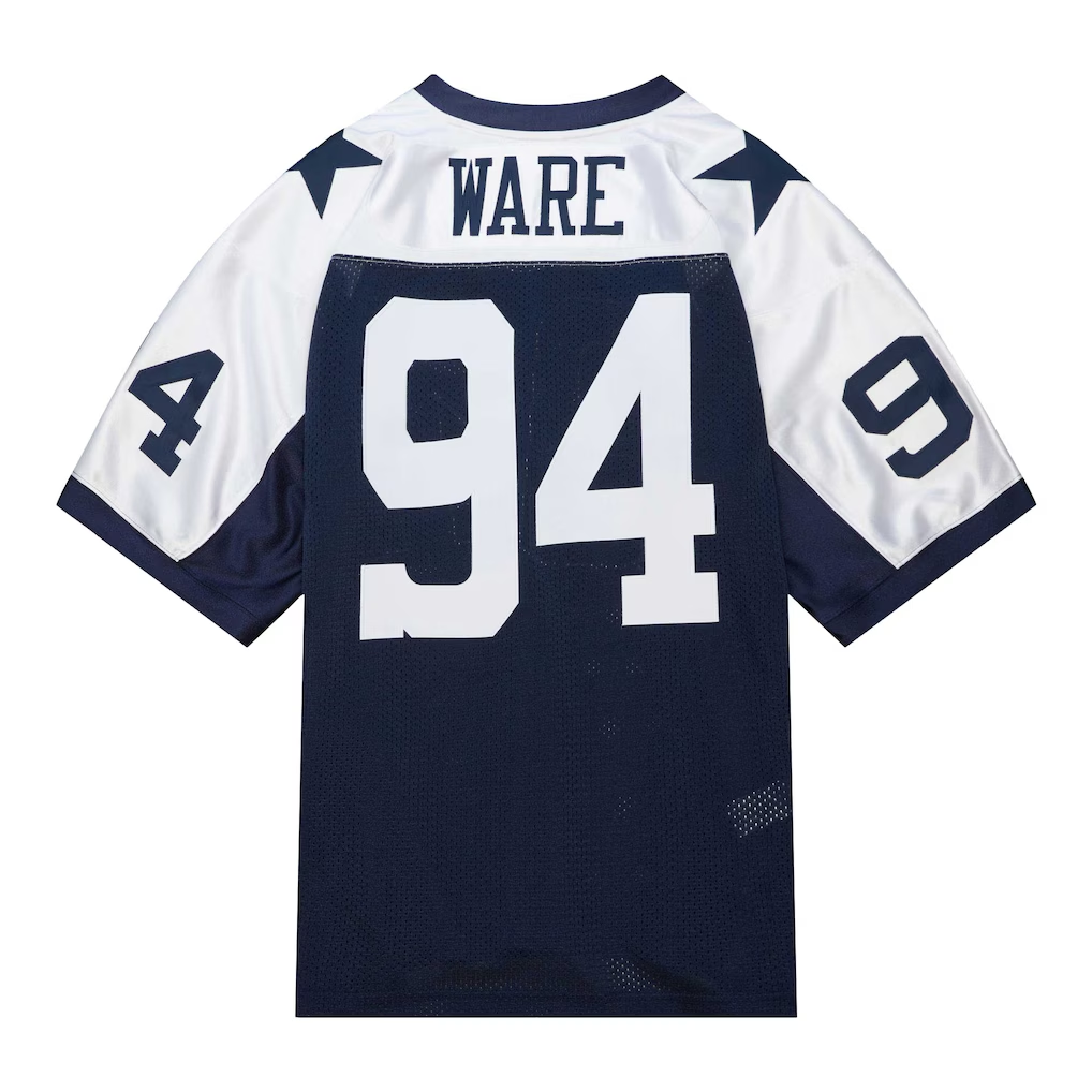 Johmsee D.Cowboys #94 DeMarcus Ware Mitchell & Ness Navy 2011 Authentic Throwback Retired Player Jersey Stitched Puhic