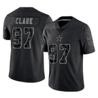 Johmsee D.Cowboys #97 Kenny Clark Player Black Limited Reflective Home Game Stitched Jerseys