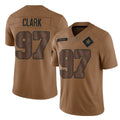 Johmsee D.Cowboys #97 Kenny Clark Player Brown Salute to Service Limited Home Game Stitched Jerseys
