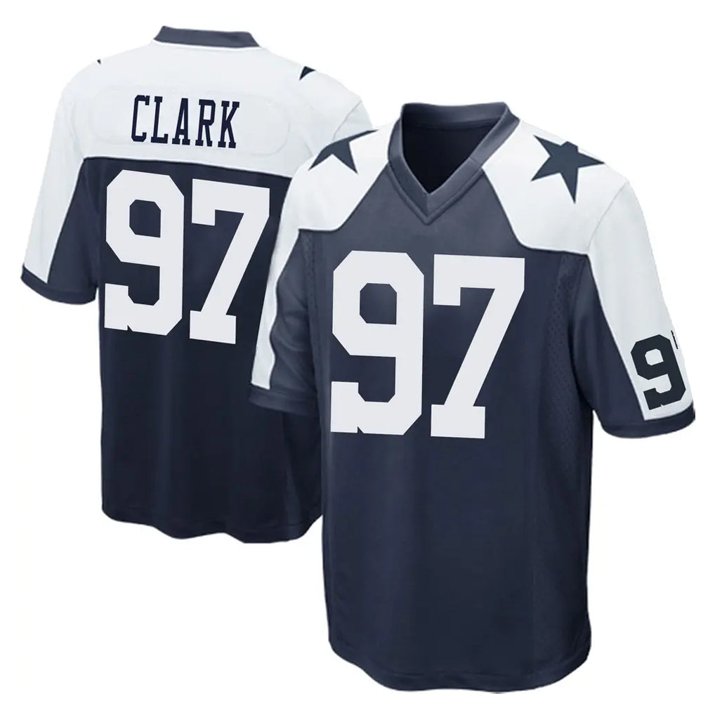 Johmsee D.Cowboys #97 Kenny Clark Player Navy-White Alternate Home Game Stitched Jerseys