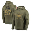 Johmsee D.Cowboys #97 Kenny Clark Player Olive Salute to Service Pullover Hoodies Home Game Stitched Jerseys