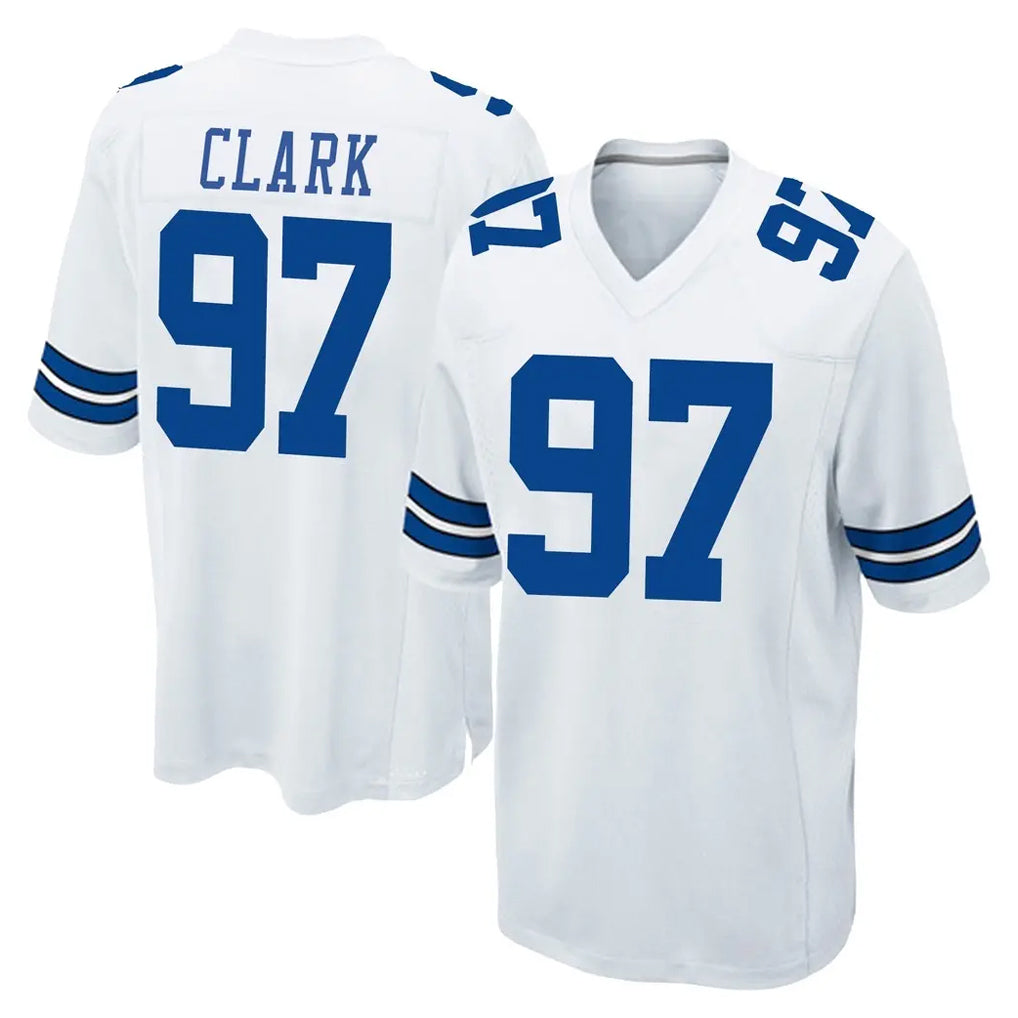 Johmsee D.Cowboys #97 Kenny Clark Player White Home Game Stitched Jerseys