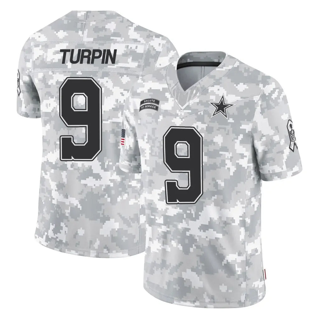 Johmsee D.Cowboys #9 KaVontae Turpin Player Arctic Camo Salute to Service Limited Home Game Stitched Jerseys
