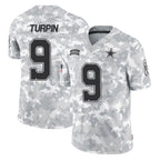 Johmsee D.Cowboys #9 KaVontae Turpin Player Arctic Camo Salute to Service Limited Home Game Stitched Jerseys