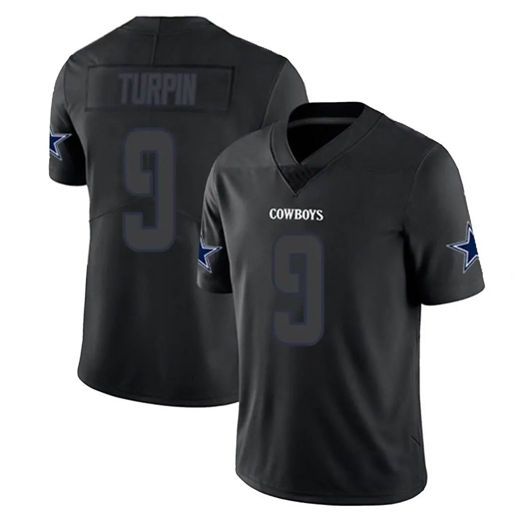 Johmsee D.Cowboys #9 KaVontae Turpin Player Black Impact Limited Home Game Stitched Jerseys