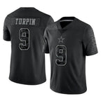 Johmsee D.Cowboys #9 KaVontae Turpin Player Black Limited Reflective Home Game Stitched Jerseys