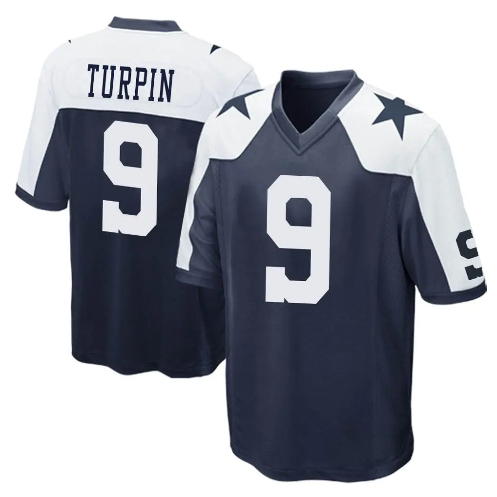 Johmsee D.Cowboys #9 KaVontae Turpin Player Navy-White Alternate Home Game Stitched Jerseys