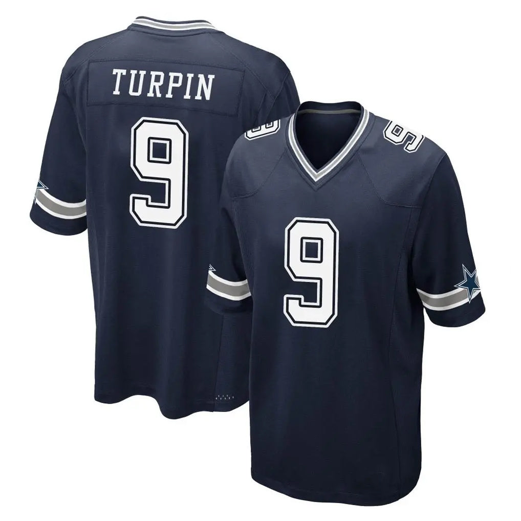 Johmsee D.Cowboys #9 KaVontae Turpin Player Navy Home Game Stitched Jerseys