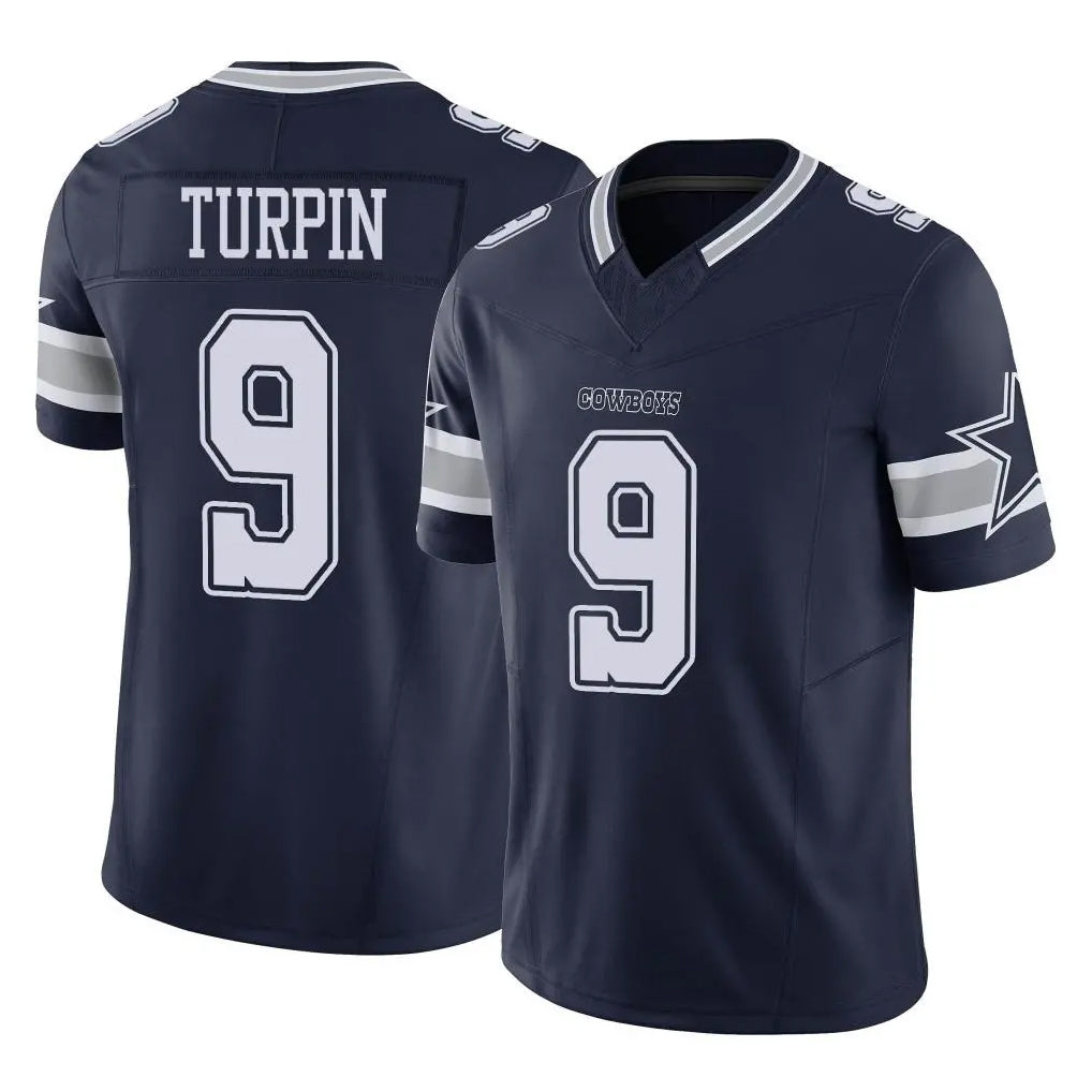 Johmsee D.Cowboys #9 KaVontae Turpin Player Navy Limited Vapor F.U.S.E. Home Game Stitched Jerseys