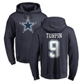 Johmsee D.Cowboys #9 KaVontae Turpin Player Navy Pullover Hoodies Limited Stitched Jerseys