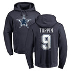 Johmsee D.Cowboys #9 KaVontae Turpin Player Navy Pullover Hoodies Limited Stitched Jerseys